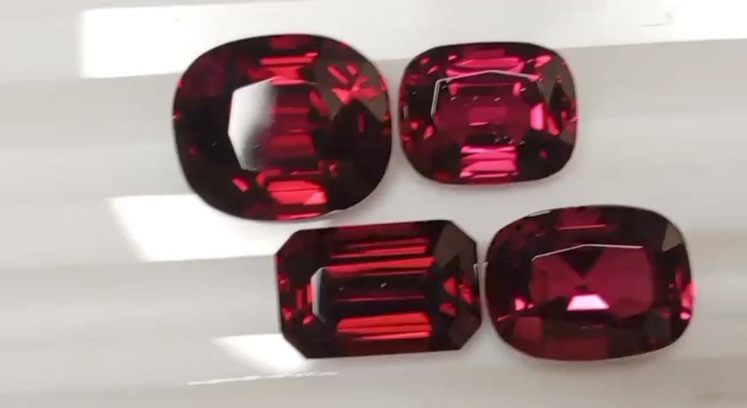 Rhodolite Garnet, 6.40 carat cushion from Sri Lanka